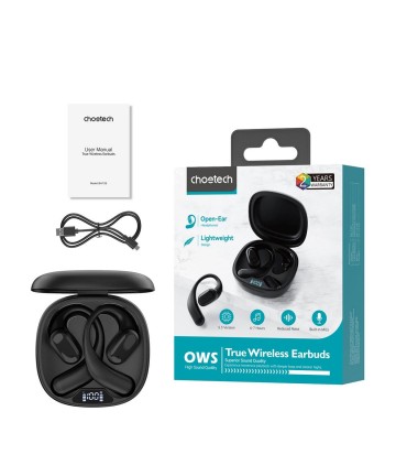 Choetech OWS wireless TWS Bluetooth 5.3 headphones - black
