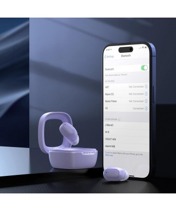 Choetech MEMS wireless TWS Bluetooth 5.3 headphones - purple