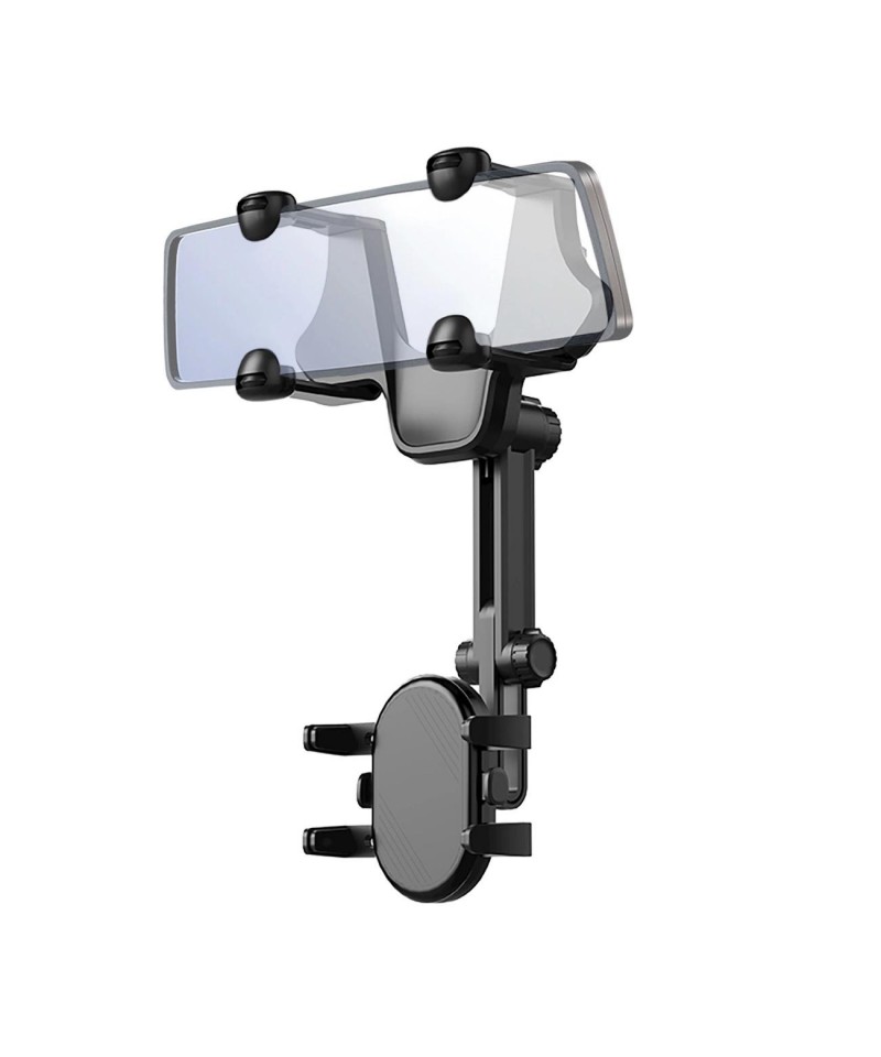 Car Phone Holder for Rearview Mirror - Black