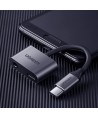 Ugreen CM193 50596 audio adapter two-port USB-C (male) - mini jack 3.5mm / USB-C (female) - gray