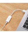 Ugreen US206 30712 USB-A (male) / 3.5 mm mini jack (female) adapter - white