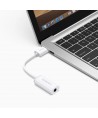 Ugreen US206 30712 USB-A (male) / 3.5 mm mini jack (female) adapter - white