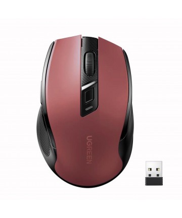 Ugreen MU006 optical wireless USB mouse 2.4GHz 4000 DPI - red