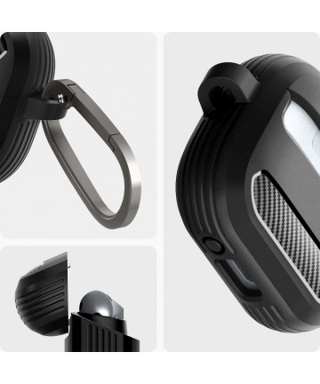 Spigen Rugged Armor Samsung Galaxy Buds 3 / 3 Pro Case - Black