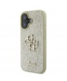 Guess Fixed Glitter Big 4G Case for iPhone 16 Plus - Gold
