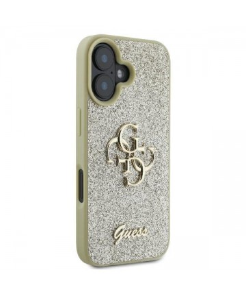 Guess Fixed Glitter Big 4G Case for iPhone 16 Plus - Gold