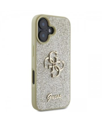 Guess Fixed Glitter Big 4G iPhone 16 Case - Gold
