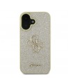 Guess Fixed Glitter Big 4G iPhone 16 Case - Gold