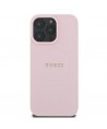 Guess MagSafe Grained Gold Ring iPhone 15 Pro Max Case - Pink