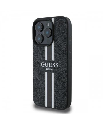 Guess 4G Printed Stripes MagSafe case for iPhone 16 Pro - black