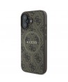 Guess 4G Ring Classic Logo MagSafe iPhone 16 Plus Case - Brown