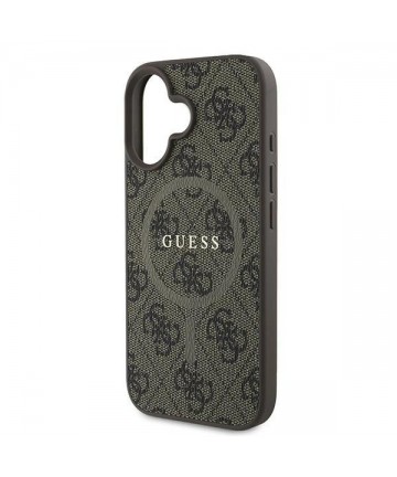 Guess 4G Ring Classic Logo MagSafe iPhone 16 Plus Case - Brown