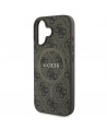 Guess 4G Ring Classic Logo MagSafe iPhone 16 Plus Case - Brown