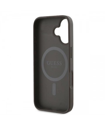 Guess 4G Printed Stripes MagSafe iPhone 16 Plus Case - Brown