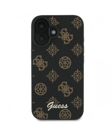 Guess Peony Script MagSafe iPhone 16 Plus Case - Black
