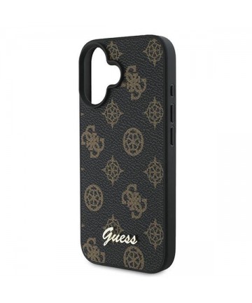 Guess Peony Script MagSafe iPhone 16 Plus Case - Black