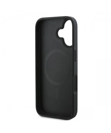 Guess Peony Script MagSafe iPhone 16 Plus Case - Black