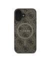 Guess 4G Ring Classic Logo MagSafe iPhone 16 Case - Brown