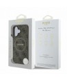 Guess 4G Ring Classic Logo MagSafe iPhone 16 Case - Brown