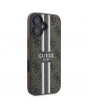 Guess 4G Printed Stripes MagSafe iPhone 16 Case - Brown