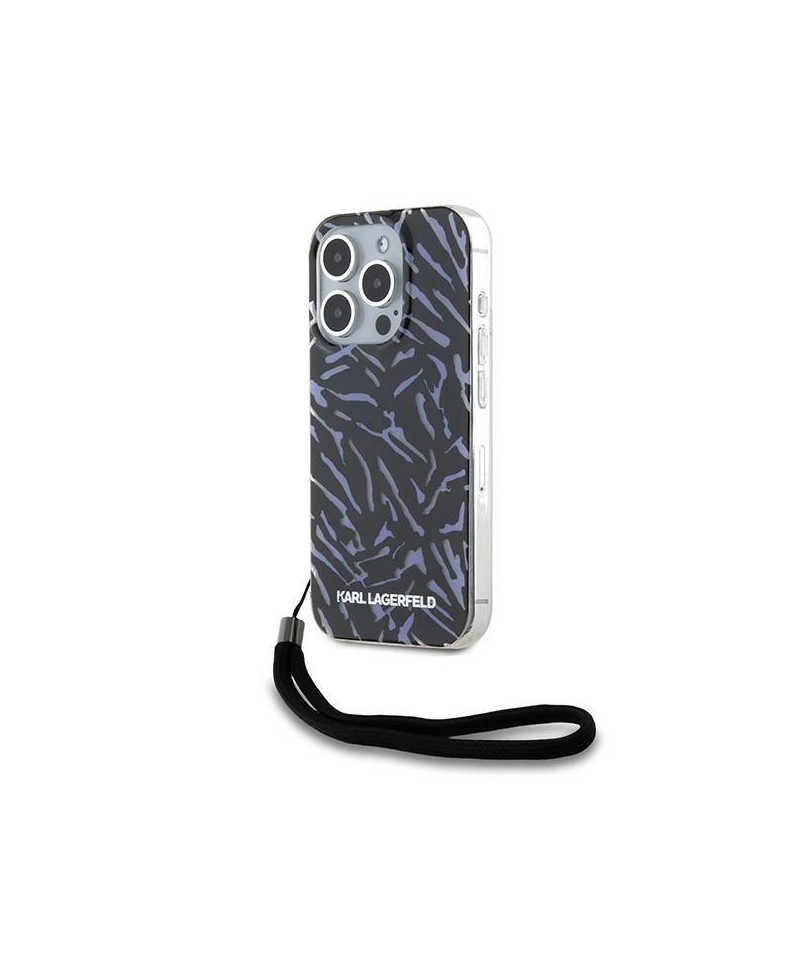 Karl Lagerfeld Zebra With Cord iPhone 15 Pro Max Case - Purple