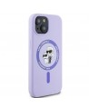 Karl Lagerfeld Silicone Karl&Choupette Heads Ring MagSafe iPhone 15 Case - Purple