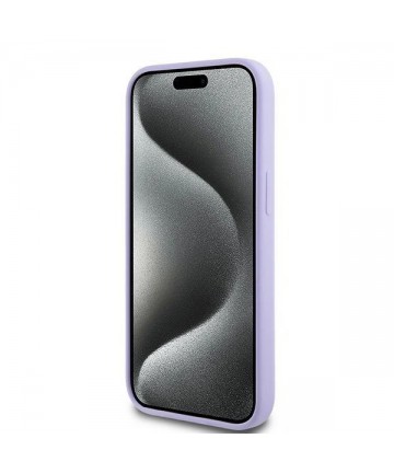 Karl Lagerfeld Silicone Karl&Choupette Heads Ring MagSafe iPhone 15 Case - Purple