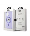Karl Lagerfeld Silicone Karl&Choupette Heads Ring MagSafe iPhone 15 Case - Purple