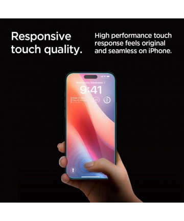Spigen Glas.tR EZ Fit Privacy Tempered Glass for iPhone 16 Pro / 17 / 17 Pro - 2 pcs.