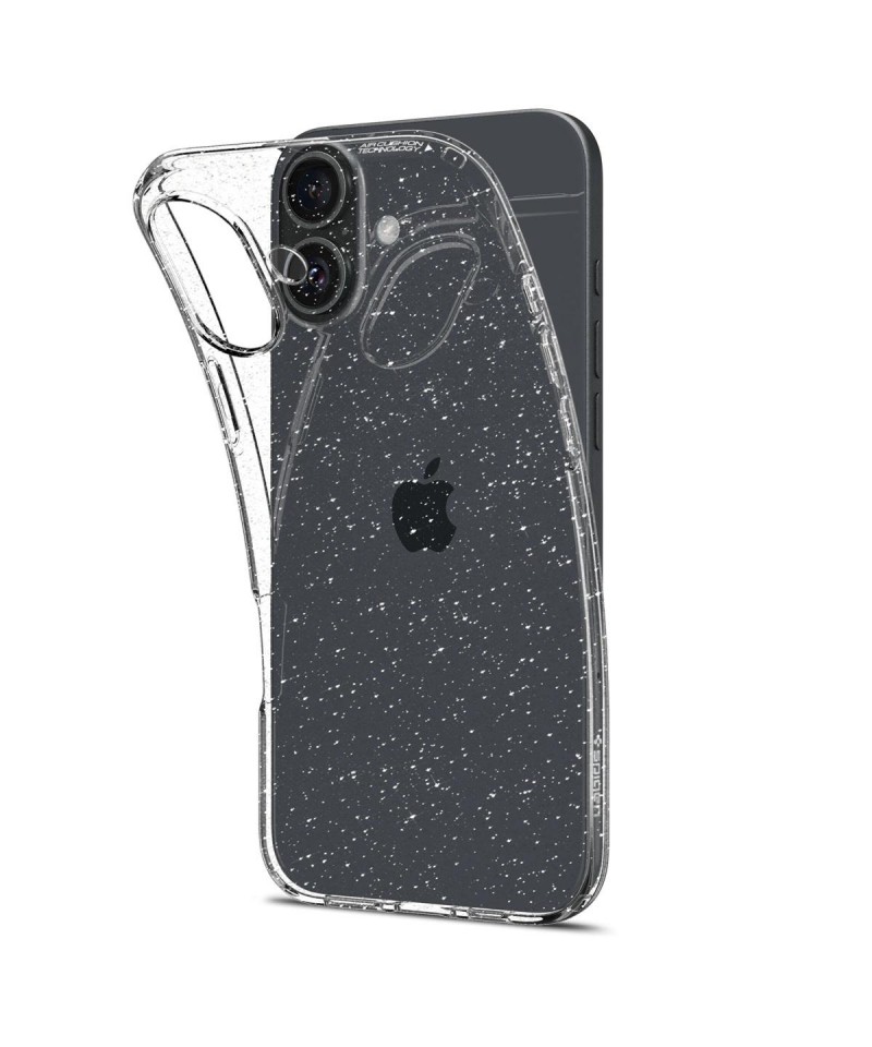 Spigen Liquid Crystal iPhone 16 Plus Case - Clear Glitter