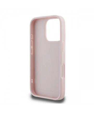 Guess Quilted Metal Logo iPhone 16 Pro Case - Pink