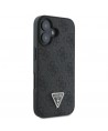 Guess Leather Metal Logo Strass Crossbody Case for iPhone 16 - Black