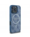 Guess 4G Ring Classic Logo MagSafe iPhone 16 Pro Case - Blue