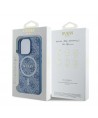 Guess 4G Ring Classic Logo MagSafe iPhone 16 Pro Case - Blue