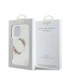 Guess IML Flowers Wreath MagSafe Case for iPhone 16 Pro - Clear