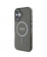 Guess IML Glitter Circle MagSafe case for iPhone 16 - black