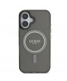 Guess IML Glitter Circle MagSafe case for iPhone 16 - black