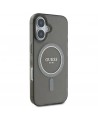 Guess IML Glitter Circle MagSafe case for iPhone 16 - black