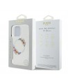 Guess IML Flowers Wreath MagSafe Case for iPhone 16 - Transparent