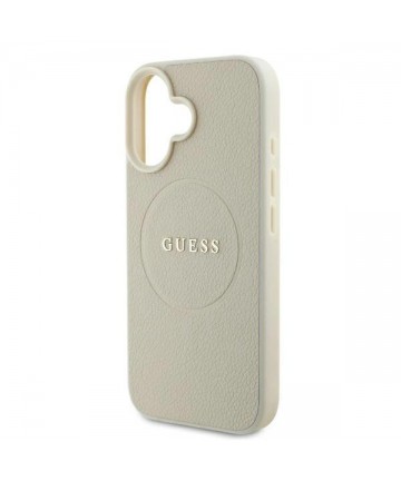 Guess Grained Ring MagSafe case for iPhone 16 - beige