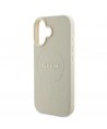 Guess Grained Ring MagSafe case for iPhone 16 - beige