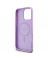Guess Saffiano Peony Classic Logo MagSafe iPhone 16 Pro Max Case - Purple