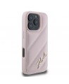 Karl Lagerfeld Quilted Signature iPhone 16 Pro Case - Pink