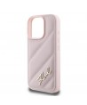 Karl Lagerfeld Quilted Signature iPhone 16 Pro Case - Pink