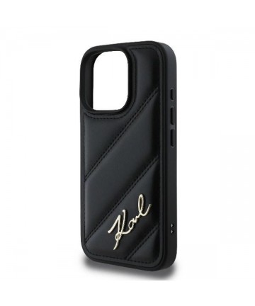 Karl Lagerfeld Quilted Signature iPhone 16 Pro Max Case - Black