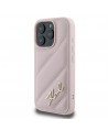 Karl Lagerfeld Quilted Signature iPhone 16 Pro Max Case - Pink