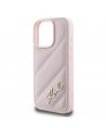 Karl Lagerfeld Quilted Signature iPhone 16 Pro Max Case - Pink
