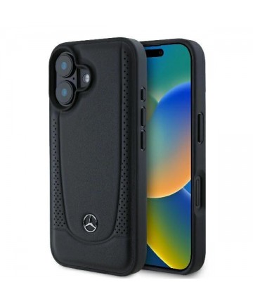 Mercedes Leather Urban iPhone 16 Plus Case - Black