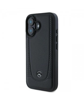 Mercedes Leather Urban iPhone 16 Plus Case - Black