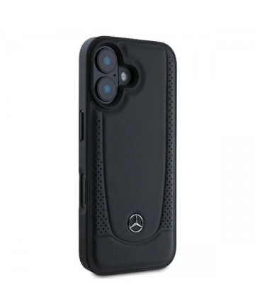 Mercedes Leather Urban iPhone 16 Plus Case - Black